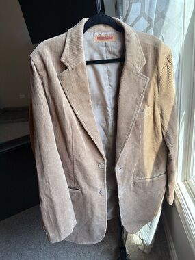 Machine Tan Corduroy Jacket with Cream Lining